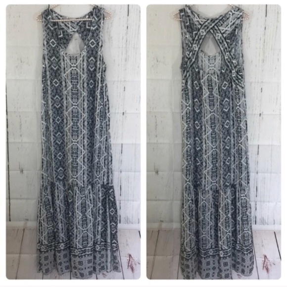 Splendid Taos Print Bohemian Maxi Dress Small - Picture 4 of 6
